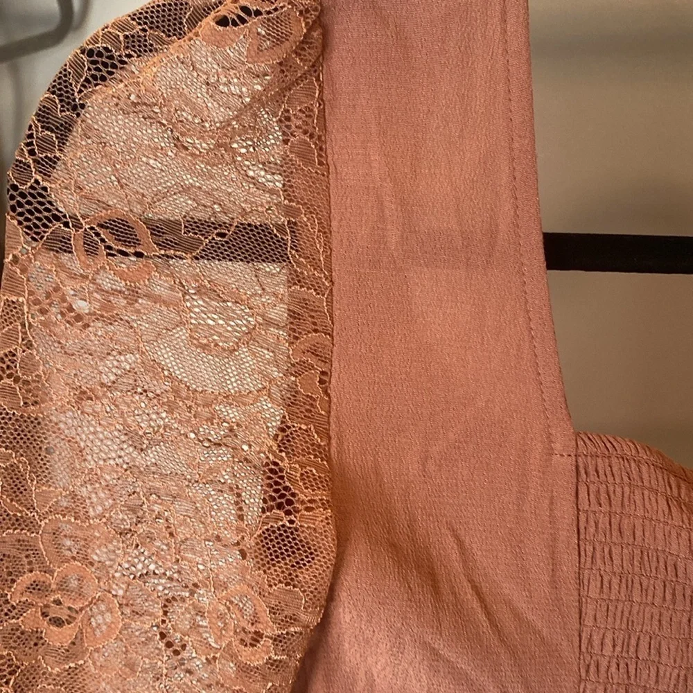 NWT Wild Fable XXS halter/lace top with smocking in the back.